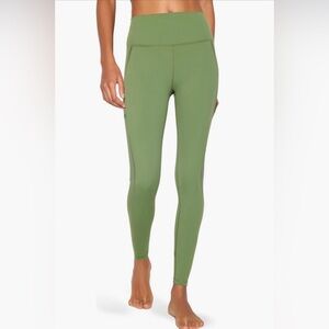NWT Spiritual Gangster Nirvana Tech Leggings XL Green Mesh Panel 7/8 Yoga